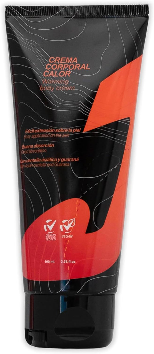 VALQUER Crema Corporal Efecto Calor | Recuperación Y Relajación Muscular Post Entrenamiento | Estimula La Microcirculación Con Guaraná Y Centella Asiática | 100 Ml